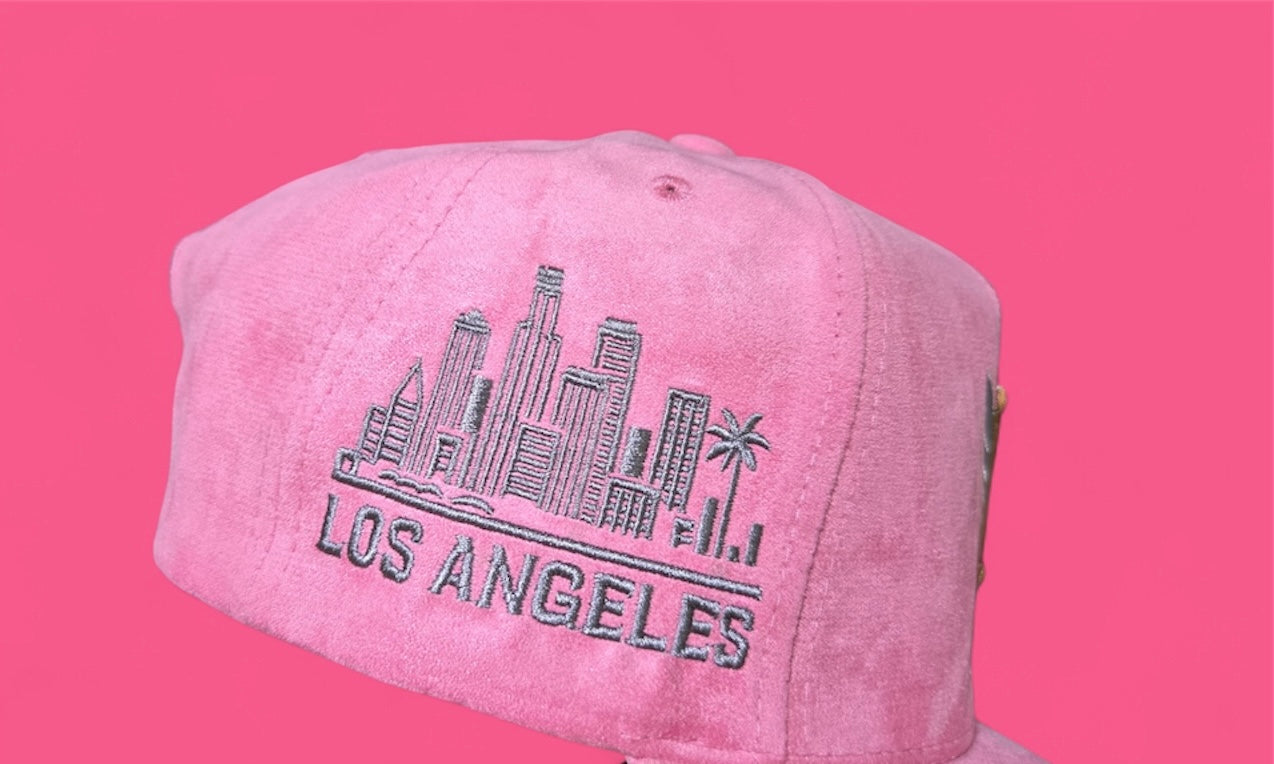 Pink suede LA SnapBack