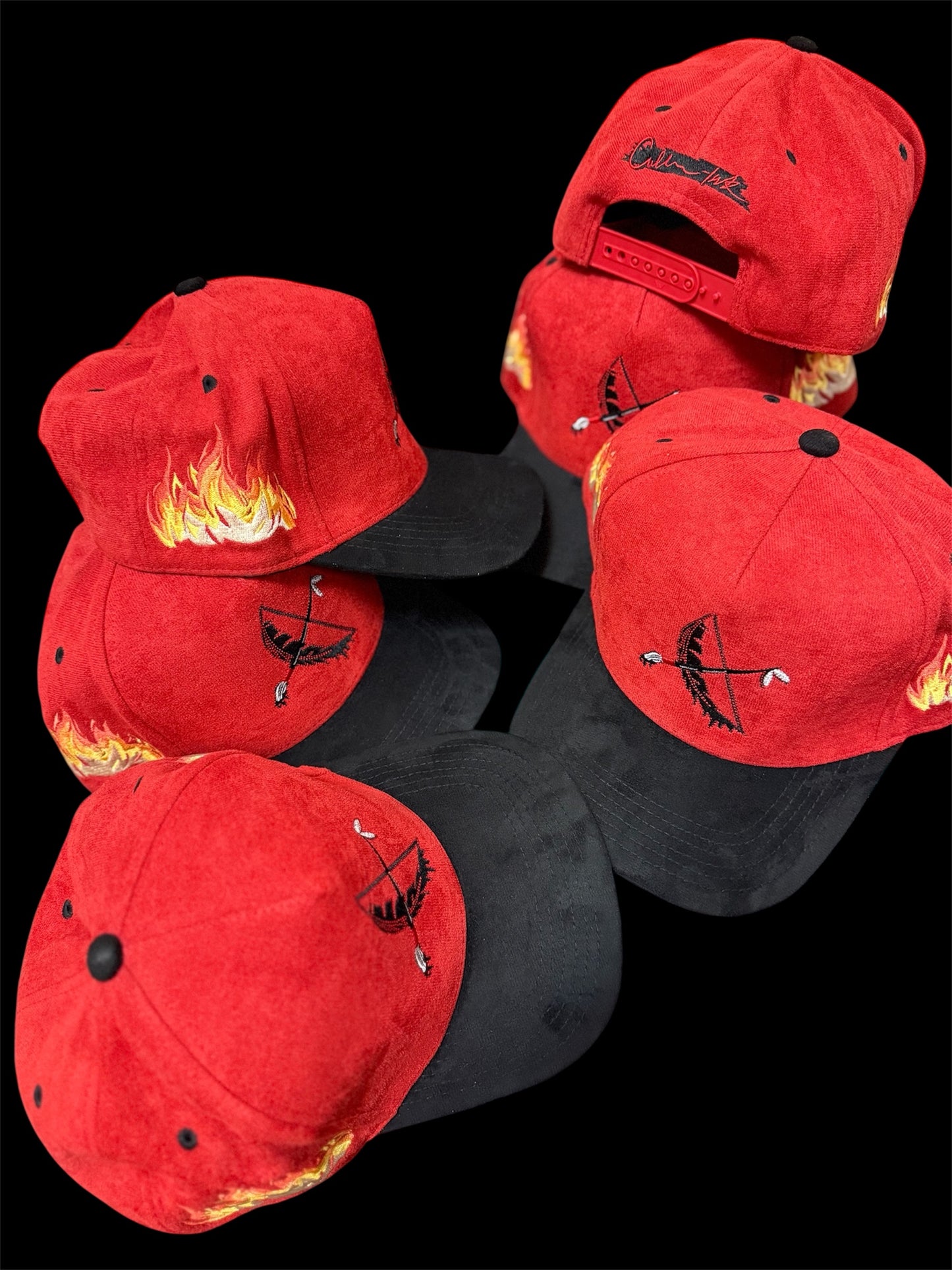 Cullors-Ink™️ Flame Fighter Suede Hat￼